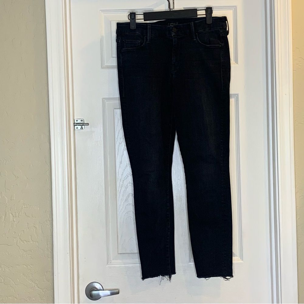MOTHER The Looker Ankle Fray in BlackBird Size 28 - Picture 3 of 16